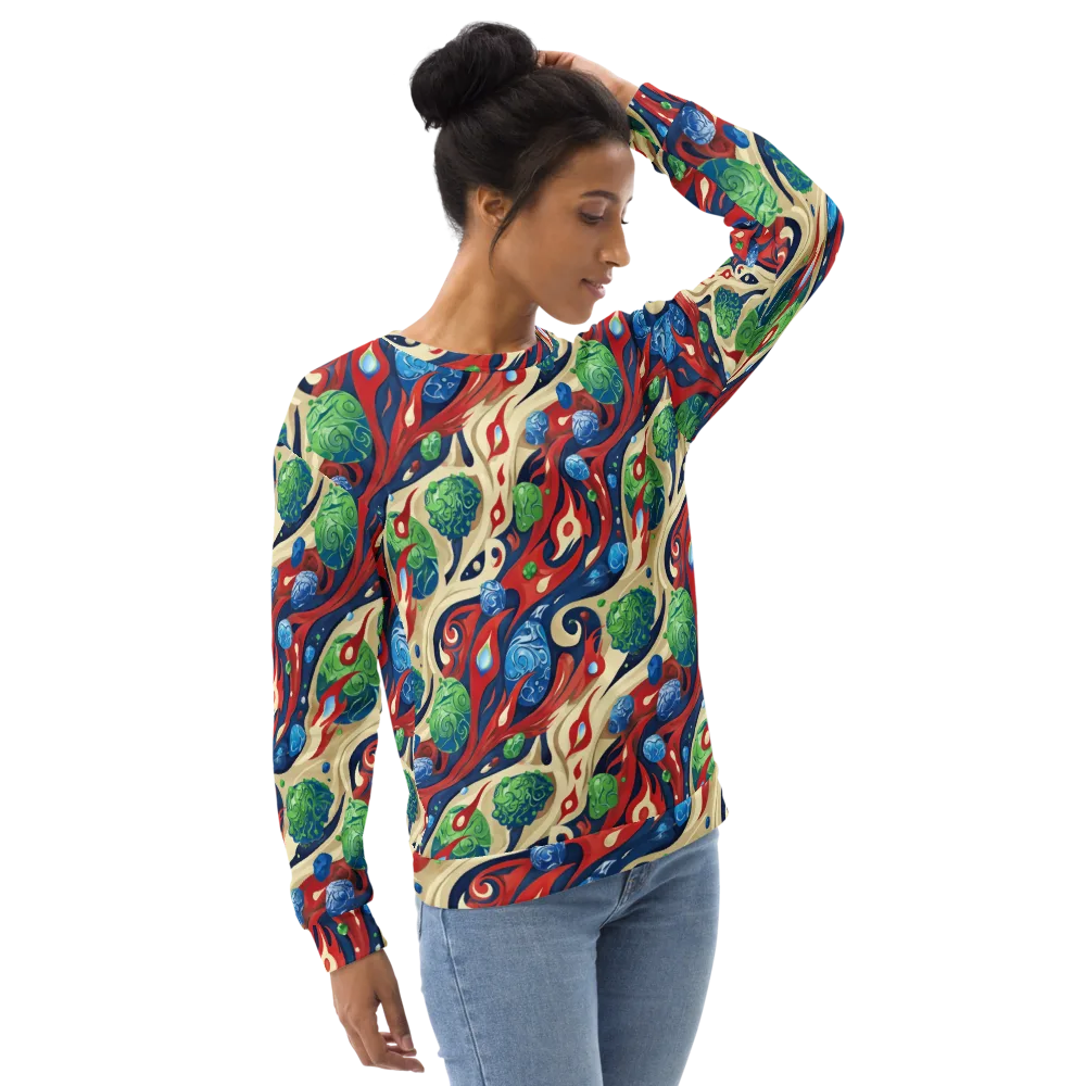 Cosmic Sgraffito on Sweatshirt — Right Front