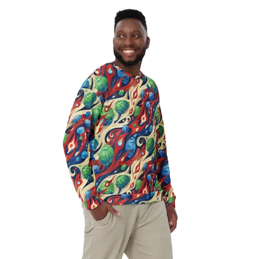 Cosmic Sgraffito on a Sweatshirt