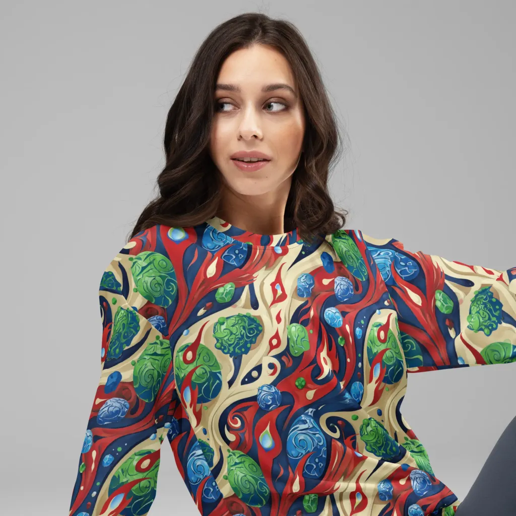Cosmic Sgraffito on Sweatshirt — Right Front
