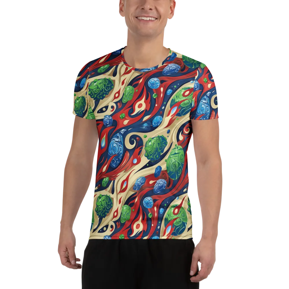 Cosmic Sgraffito on Men's Athletic T-Shirt — Front