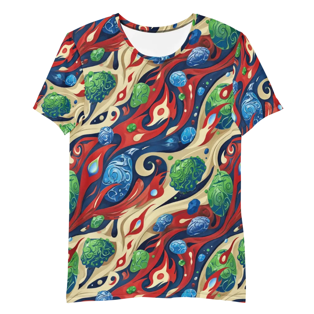 Cosmic Sgraffito on Men's Athletic T-Shirt — Front