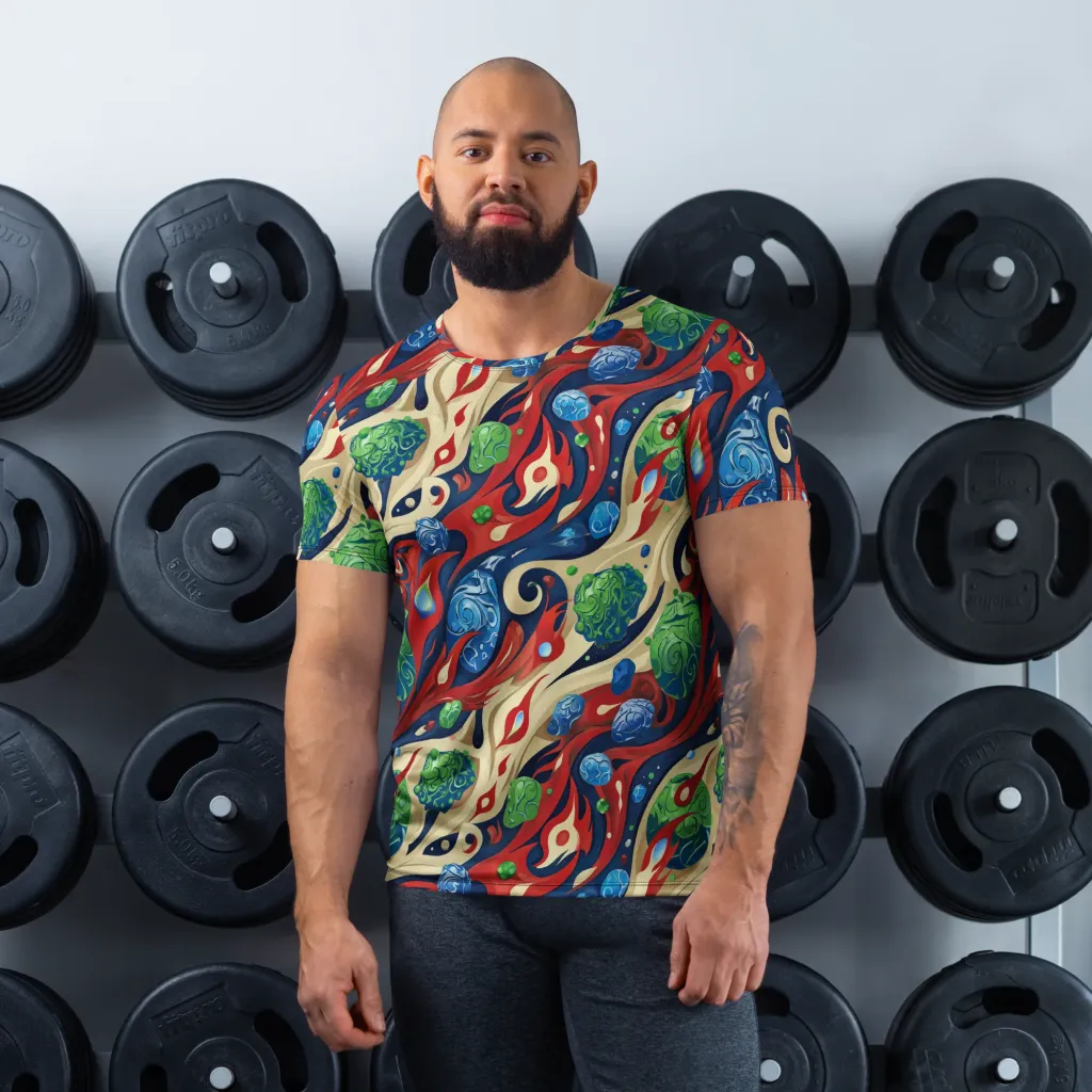 Cosmic Sgraffito on Men's Athletic T-Shirt — Front