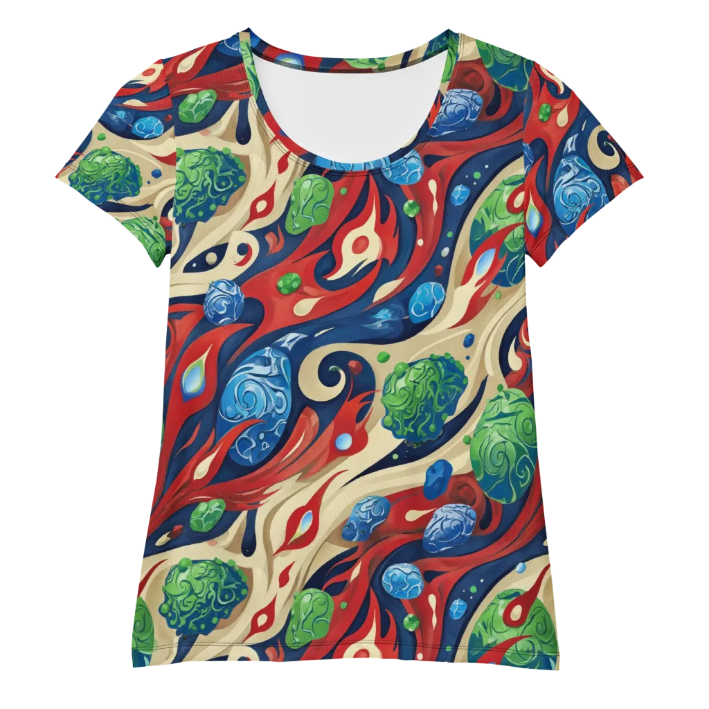 Cosmic Sgraffito on Women's Athletic T-Shirt — Front