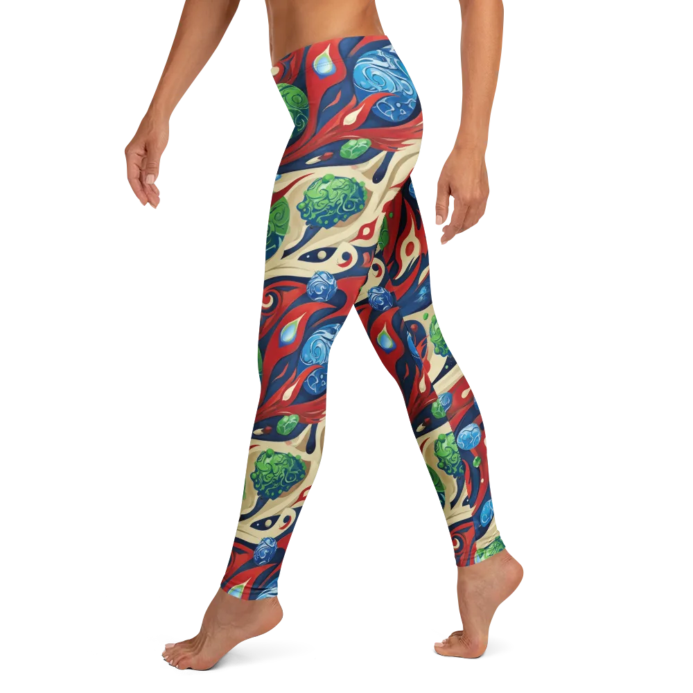Cosmic Sgraffito on Leggings — Left