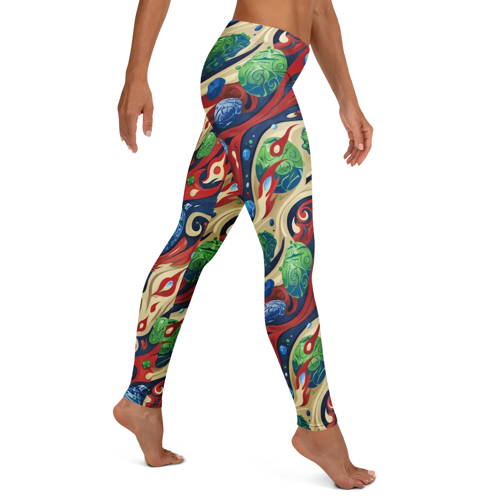 Cosmic Sgraffito on Leggings — Right