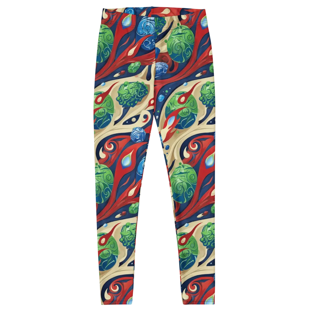 Cosmic Sgraffito on Leggings — Front