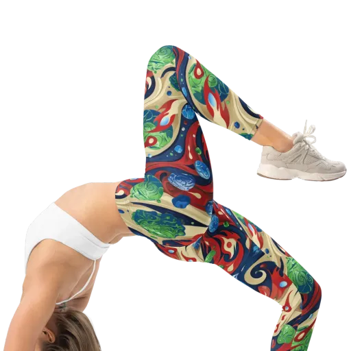 Cosmic Sgraffito on a Leggings