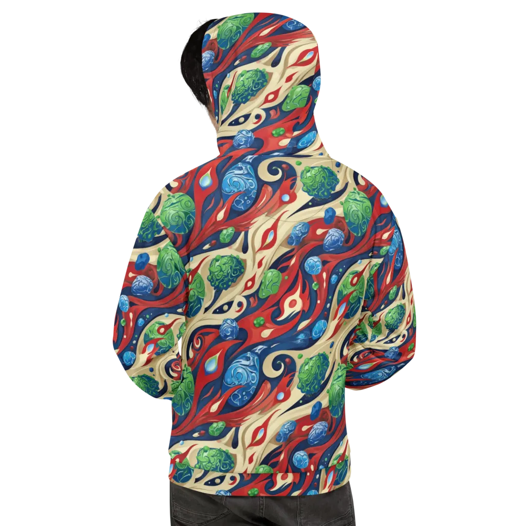 Cosmic Sgraffito on Hoodie — Back