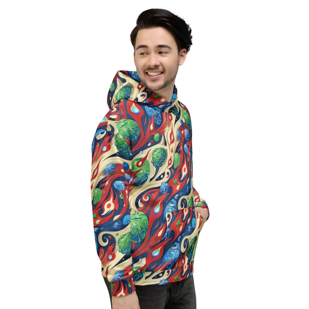 Cosmic Sgraffito on Hoodie — Right