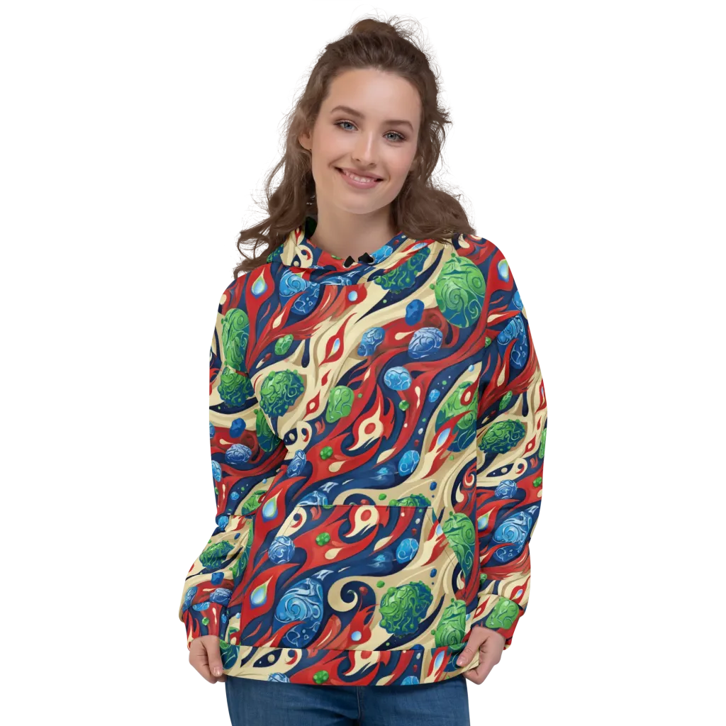 Cosmic Sgraffito on Hoodie — Front