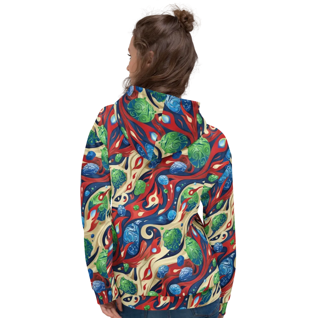 Cosmic Sgraffito on Hoodie — Back