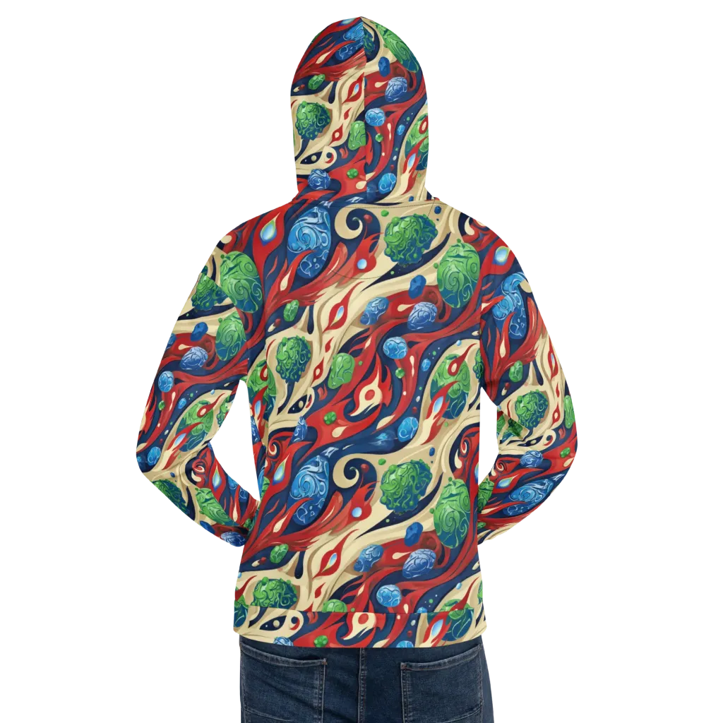Cosmic Sgraffito on Hoodie — Back