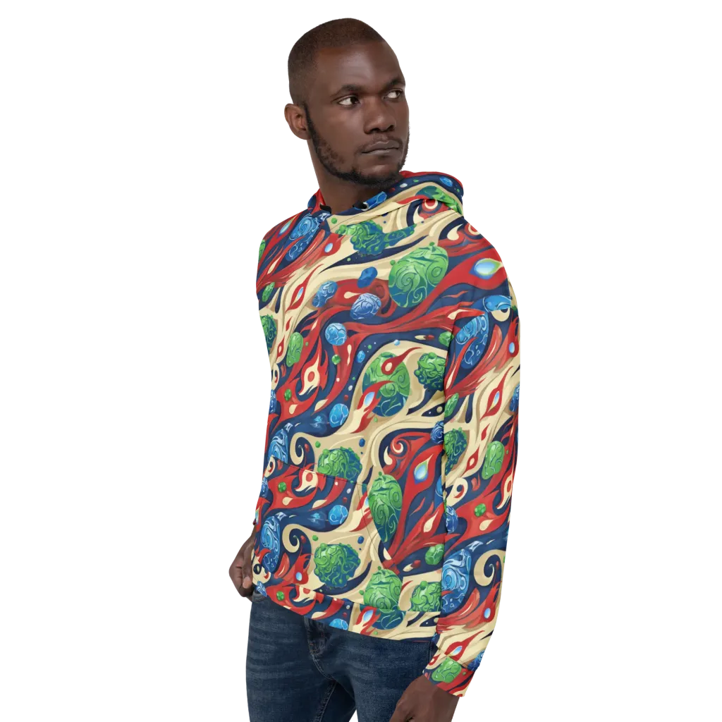 Cosmic Sgraffito on Hoodie — Left