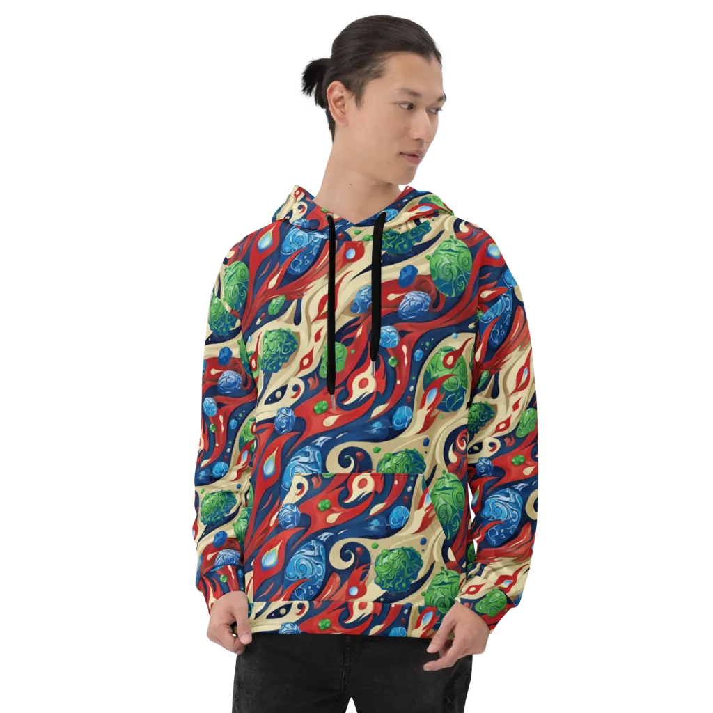 Cosmic Sgraffito on Hoodie — Front