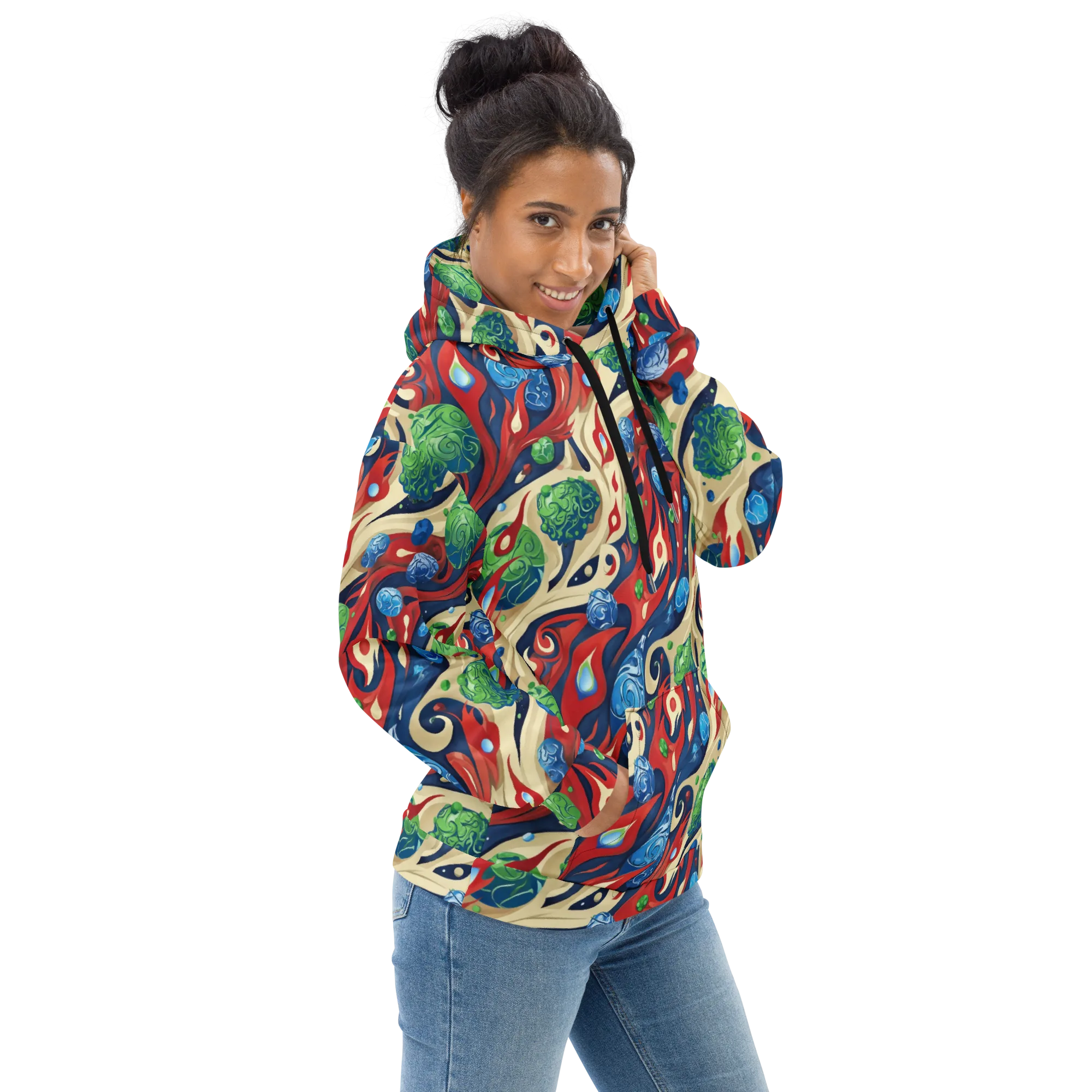 Cosmic Sgraffito on Hoodie — Right