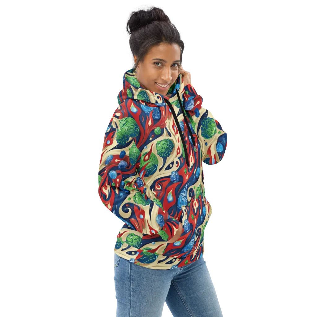 Cosmic Sgraffito on Hoodie — Right