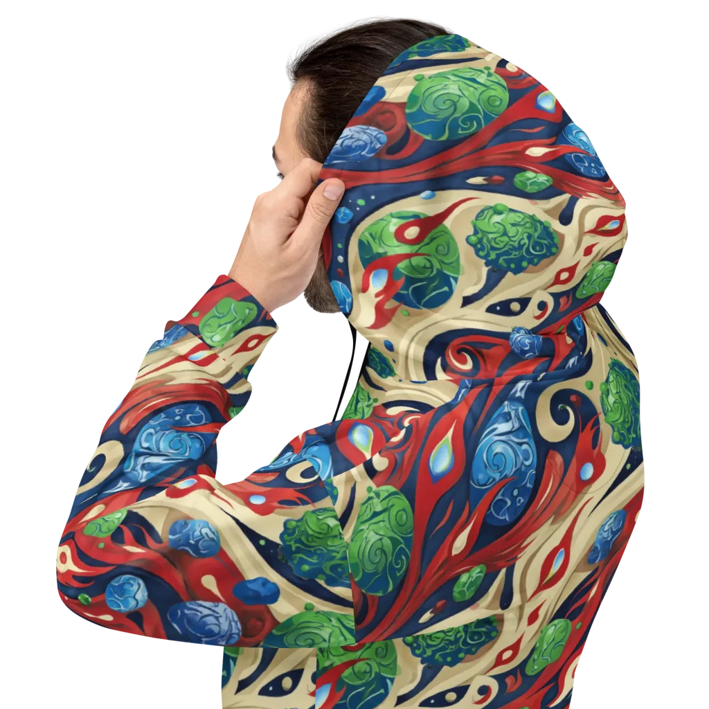 Cosmic Sgraffito on Hoodie — Back