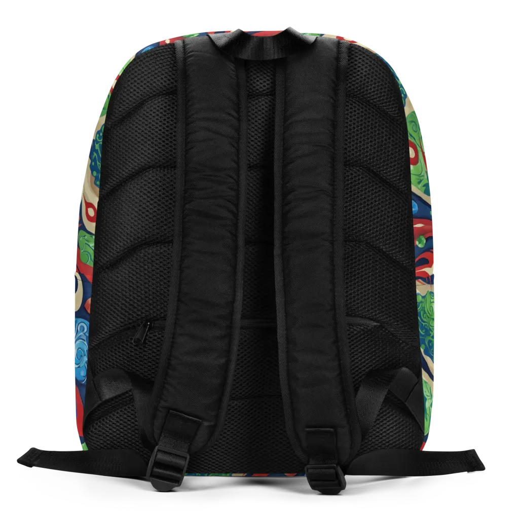 Cosmic Sgraffito on Minimalist Backpack — Back