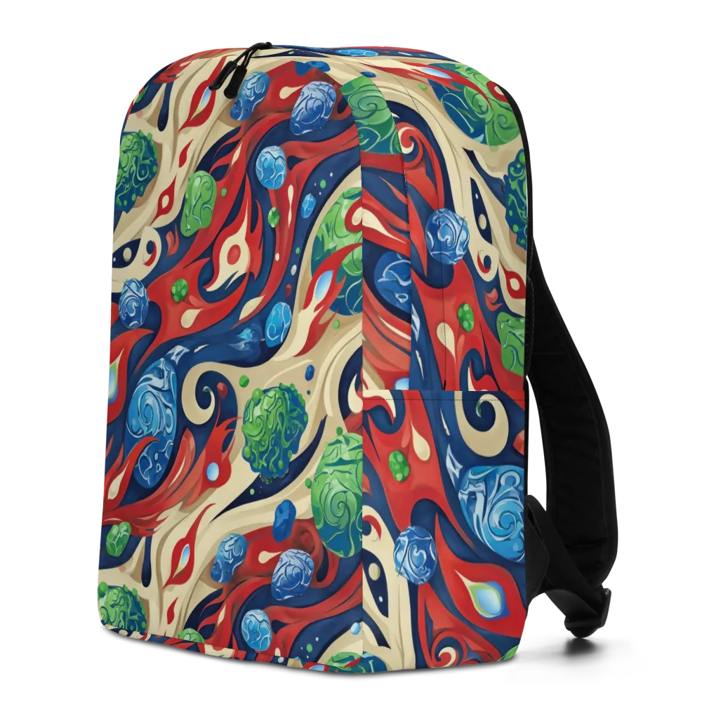 Cosmic Sgraffito on Minimalist Backpack — Left