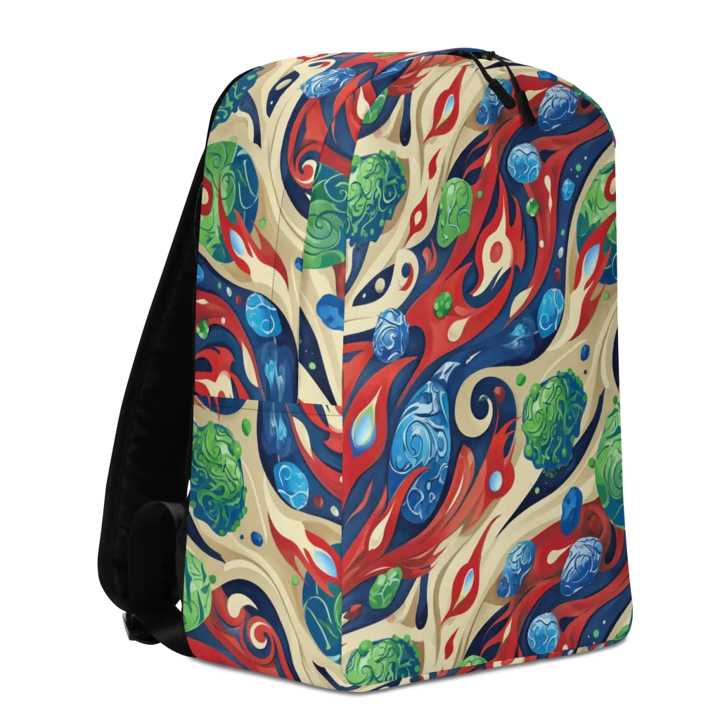 Cosmic Sgraffito on Minimalist Backpack — Right