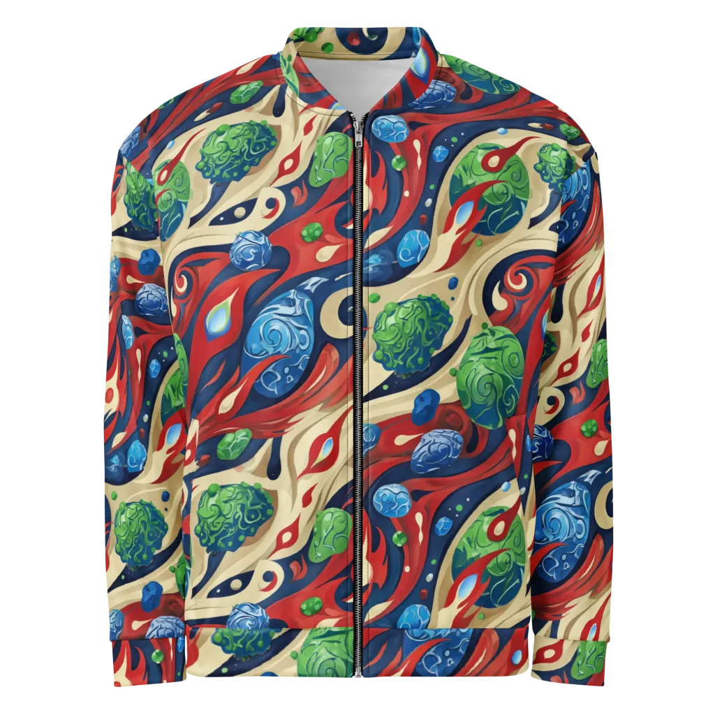Cosmic Sgraffito on Bomber Jacket — Front