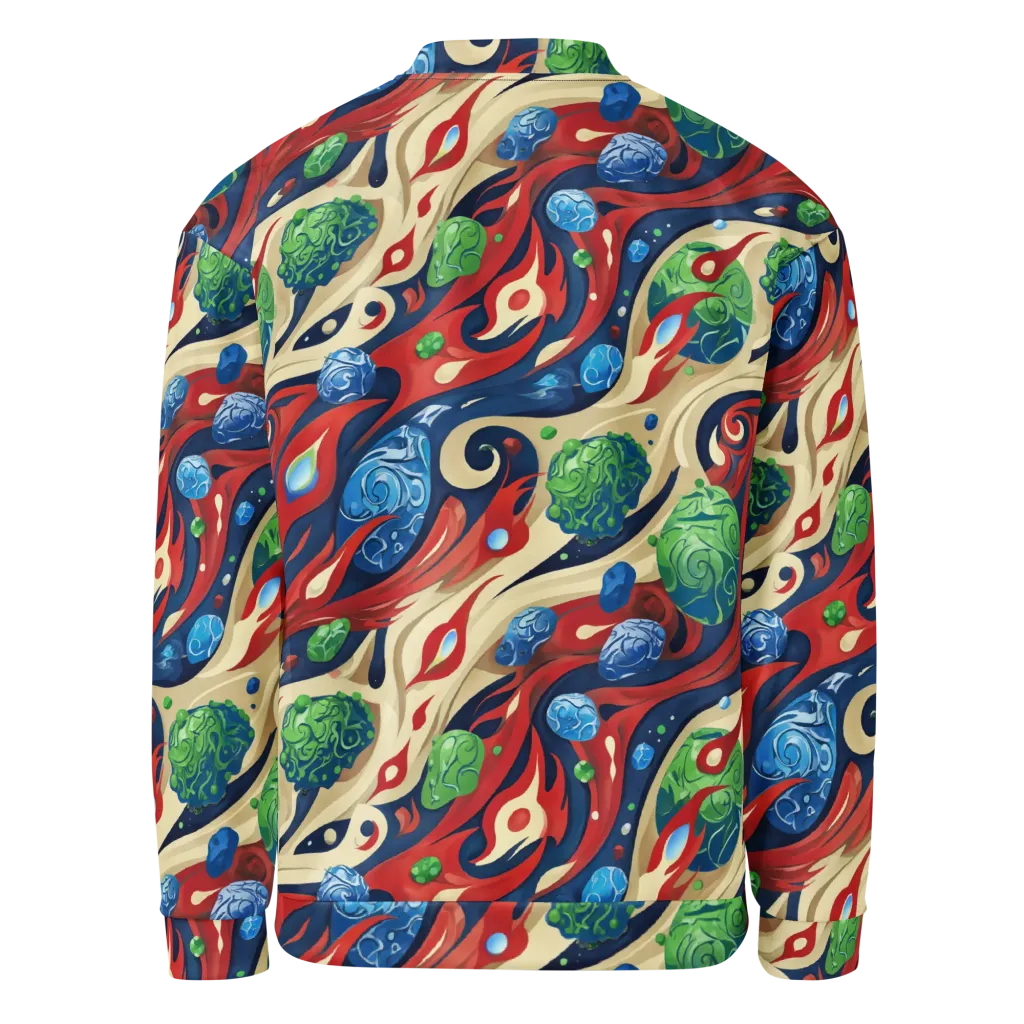 Cosmic Sgraffito on Bomber Jacket — Back