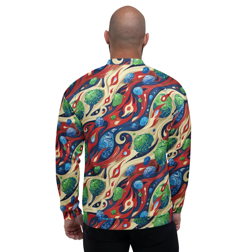 Cosmic Sgraffito on Bomber Jacket — Back