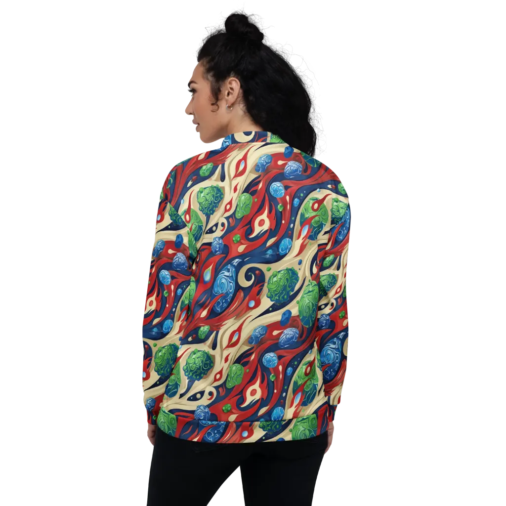 Cosmic Sgraffito on Bomber Jacket — Back