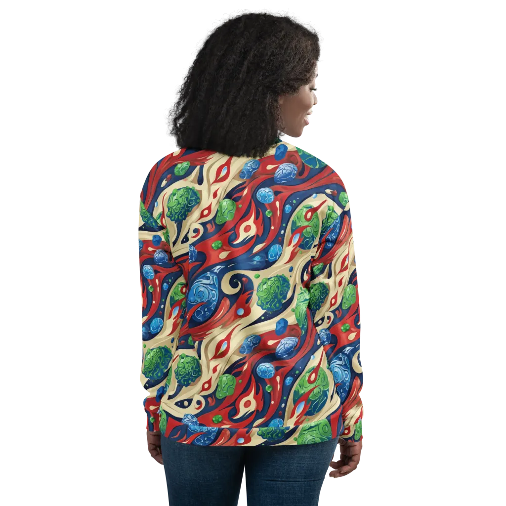 Cosmic Sgraffito on Bomber Jacket — Back