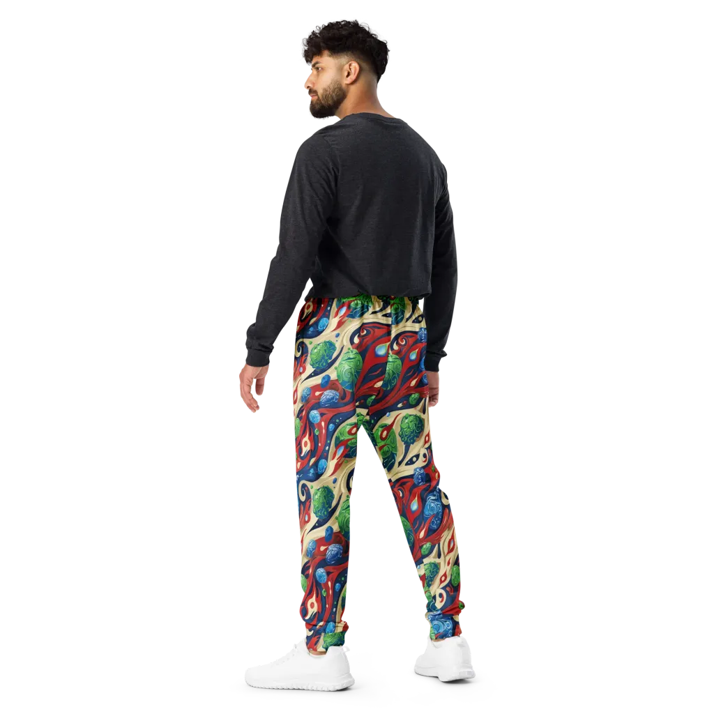Cosmic Sgraffito on Men's Joggers — Back