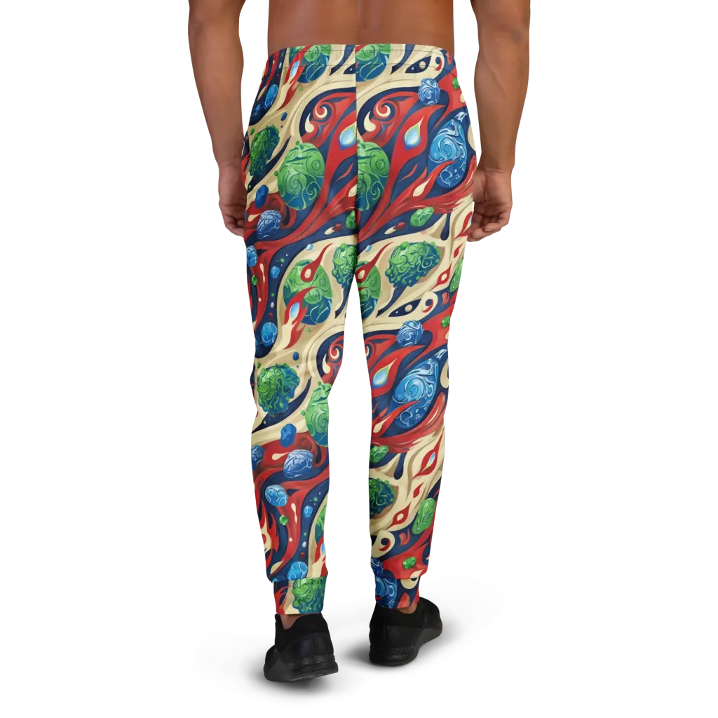 Cosmic Sgraffito on Men's Joggers — Back