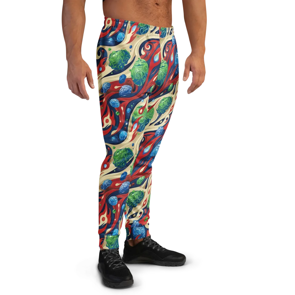 Cosmic Sgraffito on Men's Joggers — Right