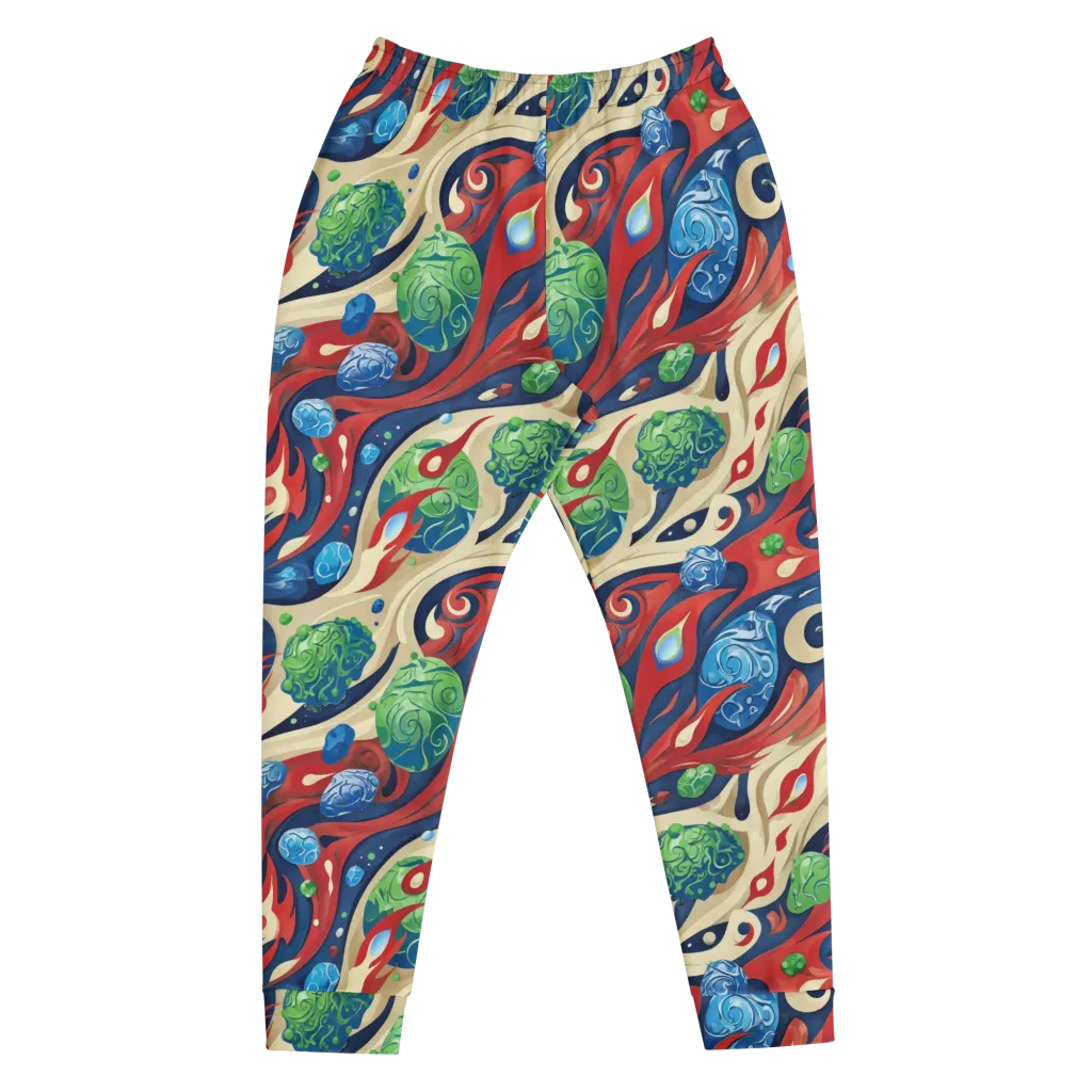 Cosmic Sgraffito on Men's Joggers — Front