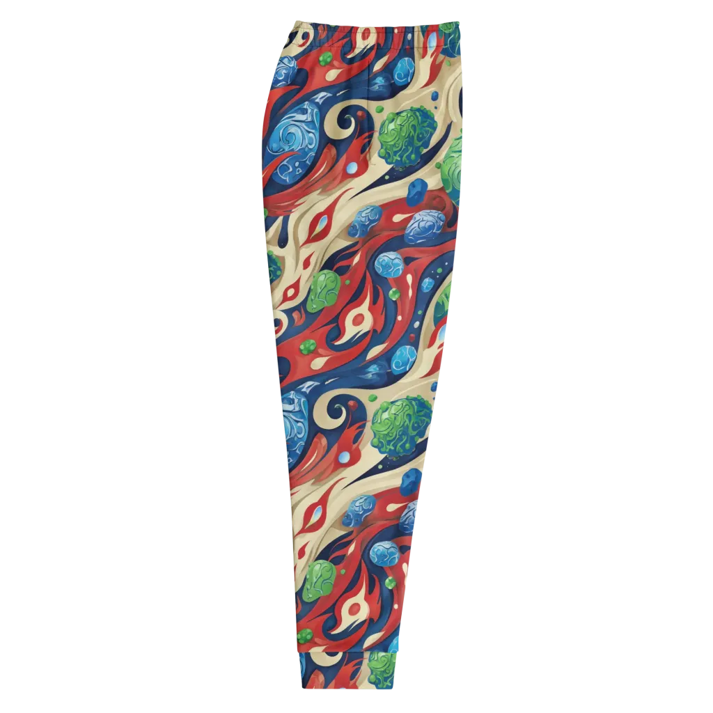 Cosmic Sgraffito on Men's Joggers — Right
