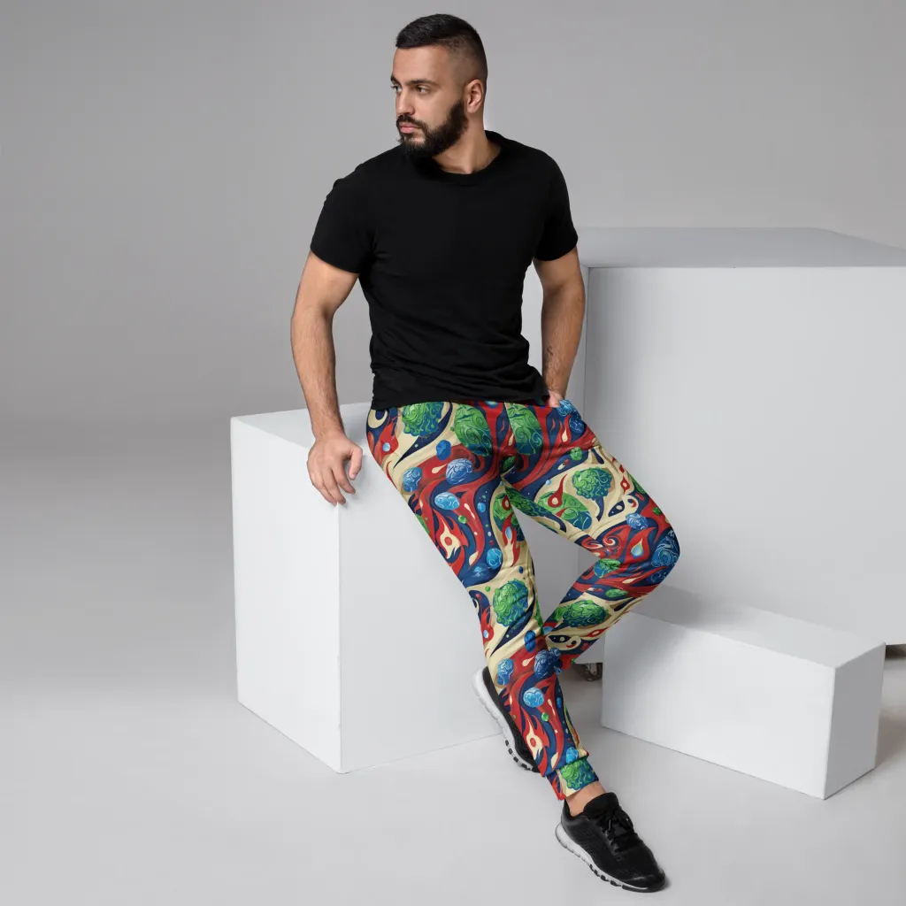 Cosmic Sgraffito on Men's Joggers — Right