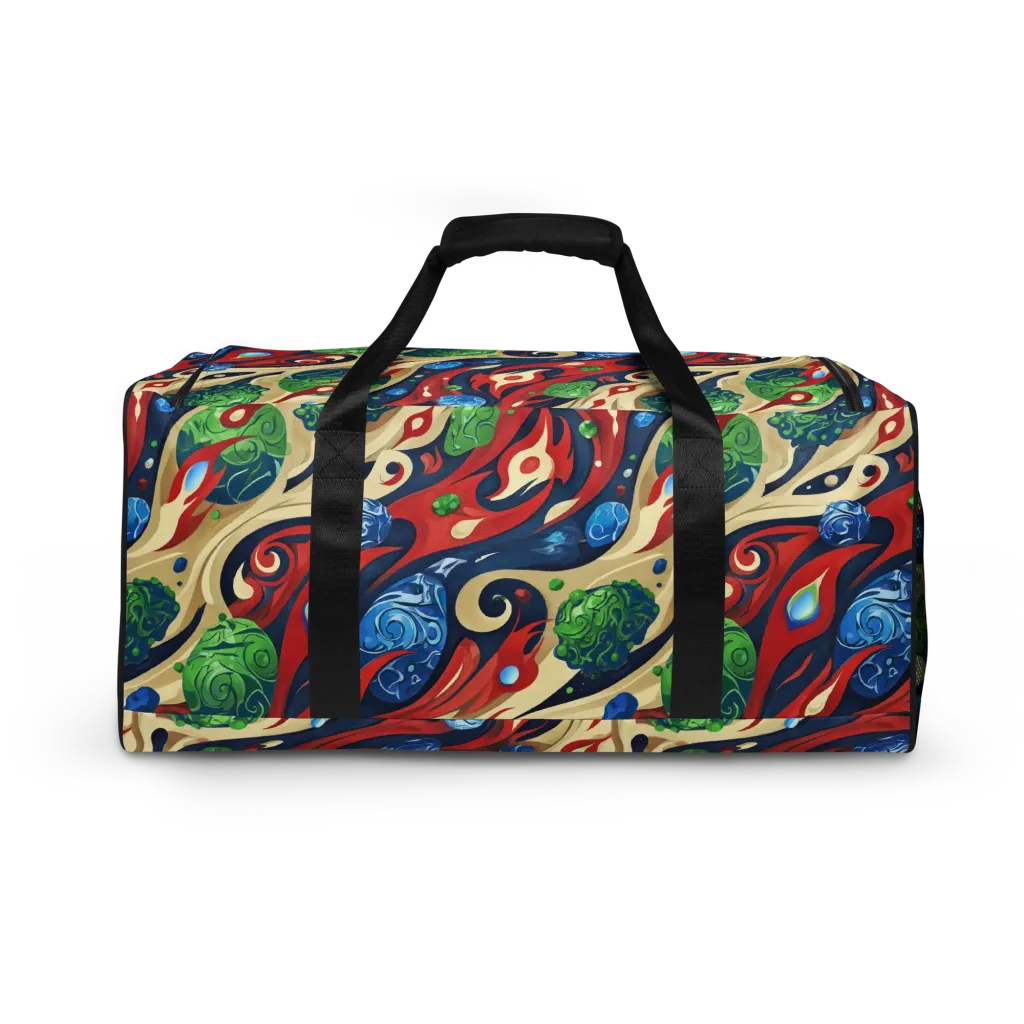 Cosmic Sgraffito on Duffle Bag — Back