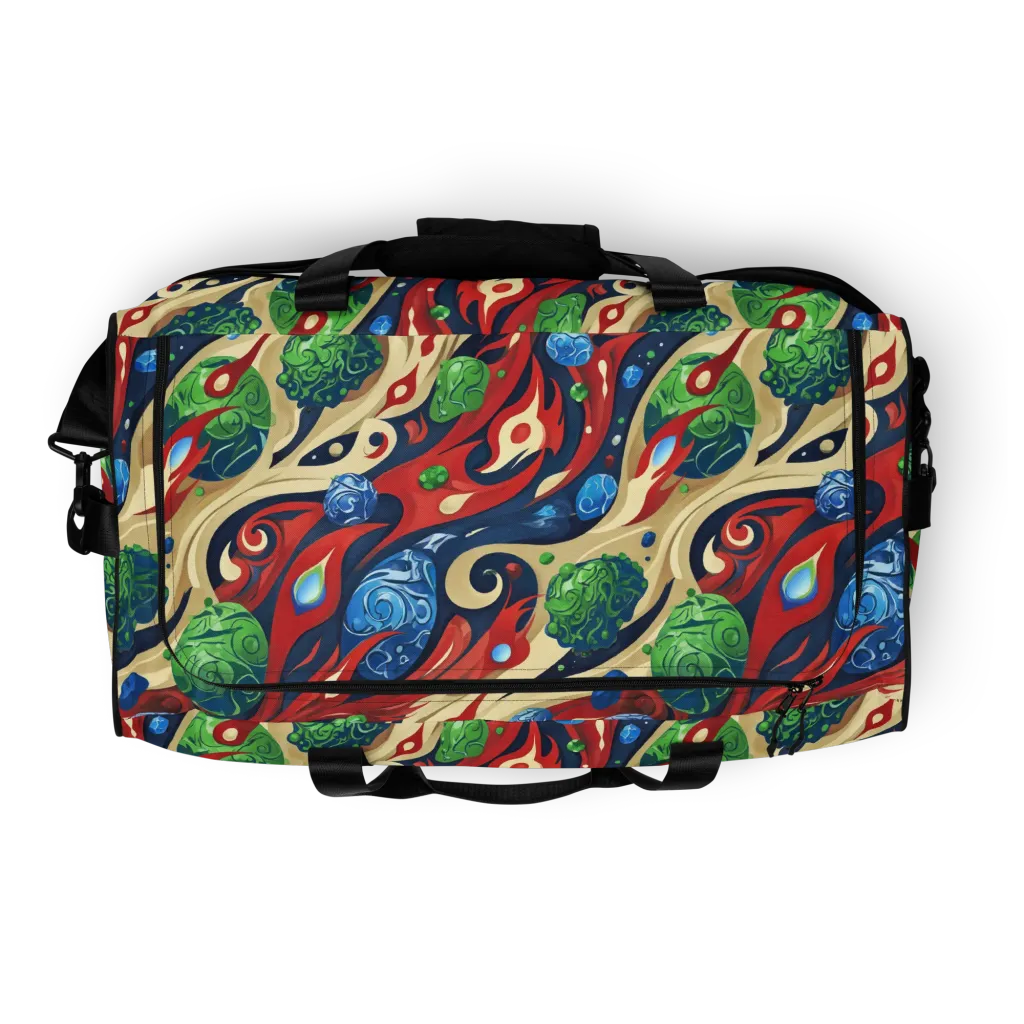 Cosmic Sgraffito on Duffle Bag — Top