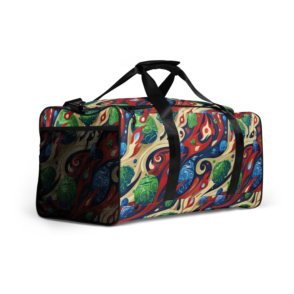Cosmic Sgraffito on Duffle Bag — Right Front
