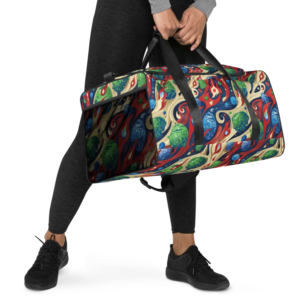 Cosmic Sgraffito on Duffle Bag — Right Front