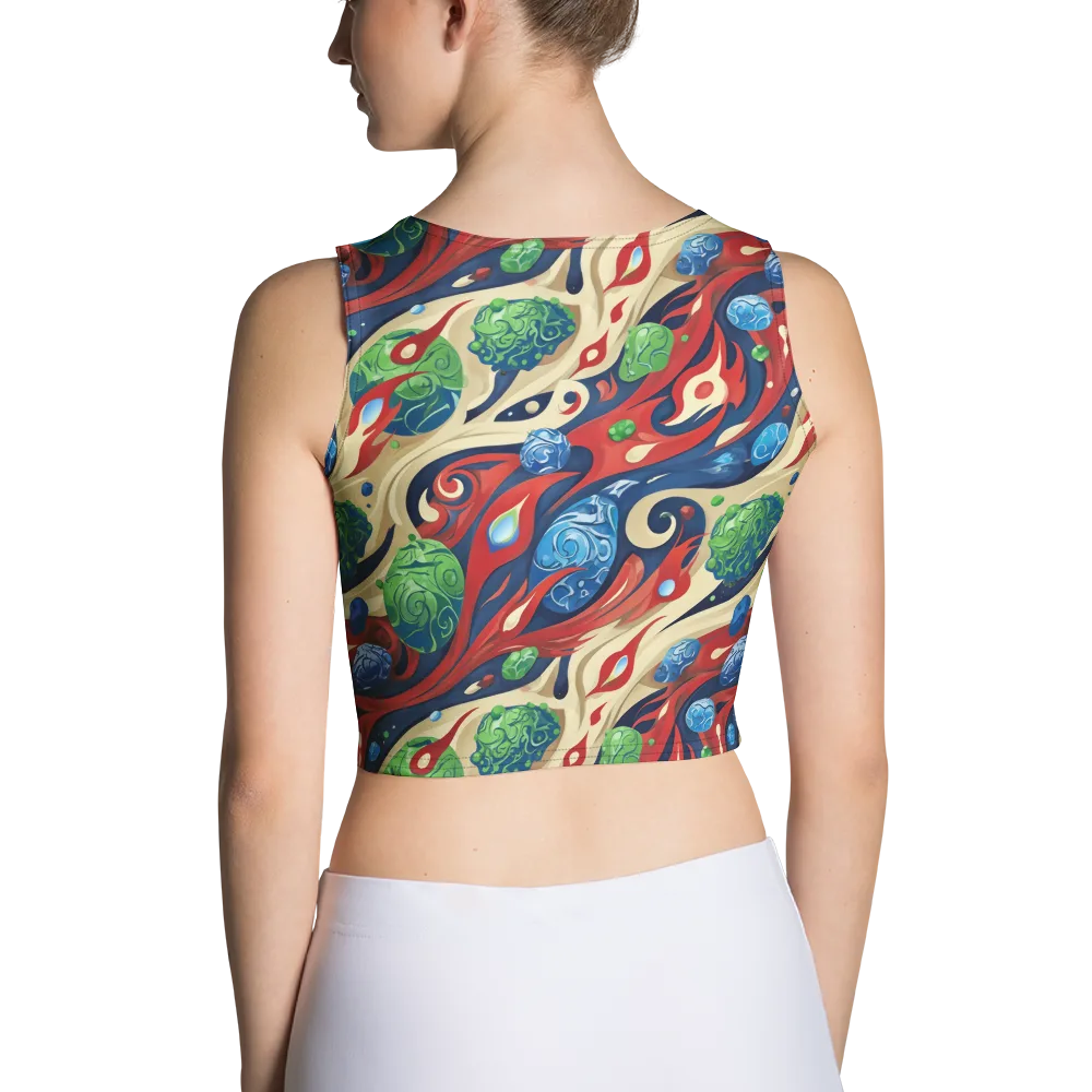 Cosmic Sgraffito on Crop Top — Back