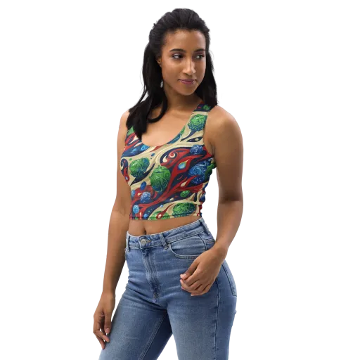 Cosmic Sgraffito on a Crop Top