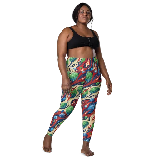 Cosmic Sgraffito on a Leggings with Pockets