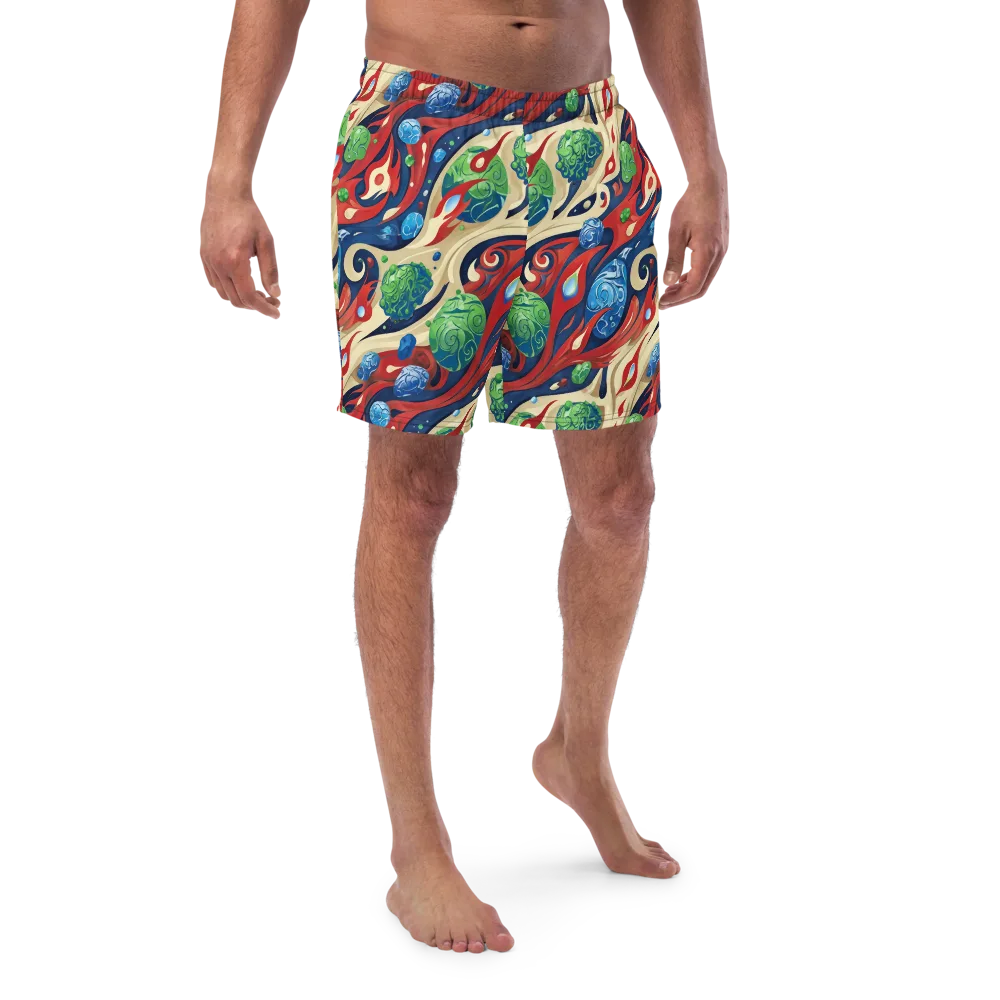 Cosmic Sgraffito on Swim Trunks — Front