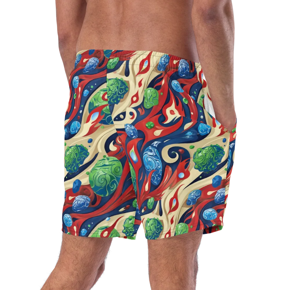 Cosmic Sgraffito on Swim Trunks — Right Back
