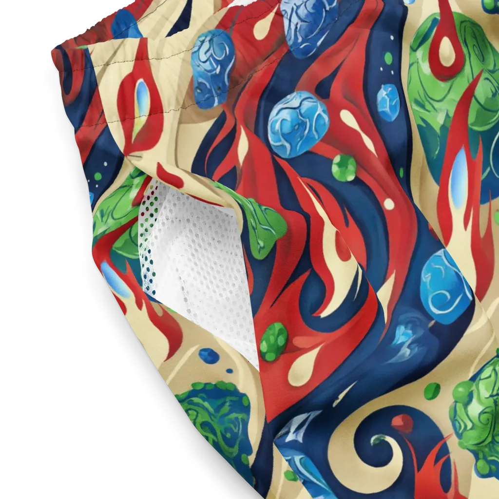 Cosmic Sgraffito on Swim Trunks — Product details 2