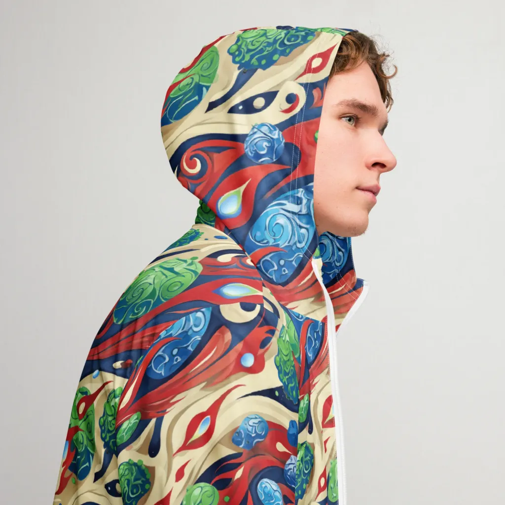 Cosmic Sgraffito on Men's Windbreaker — Right
