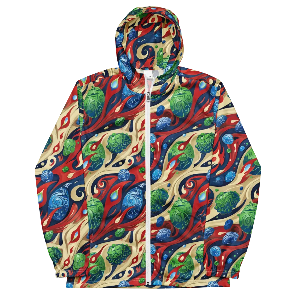 Cosmic Sgraffito on Men's Windbreaker — Front