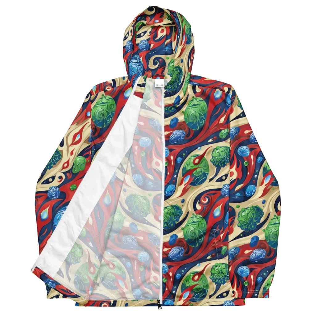 Cosmic Sgraffito on Men's Windbreaker — Front