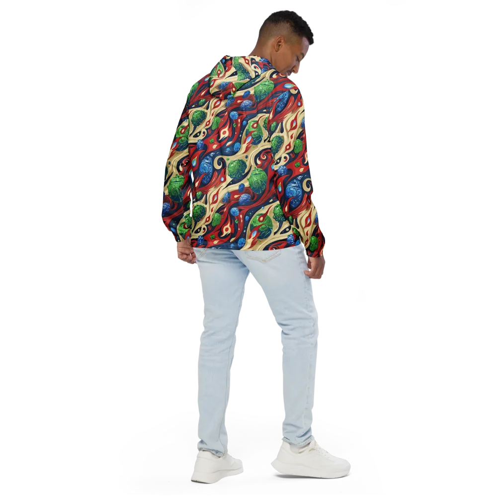 Cosmic Sgraffito on Men's Windbreaker — Back