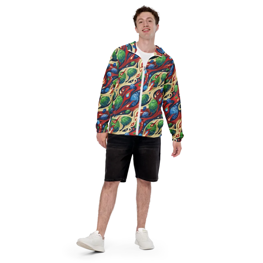 Cosmic Sgraffito on Men's Windbreaker — Front